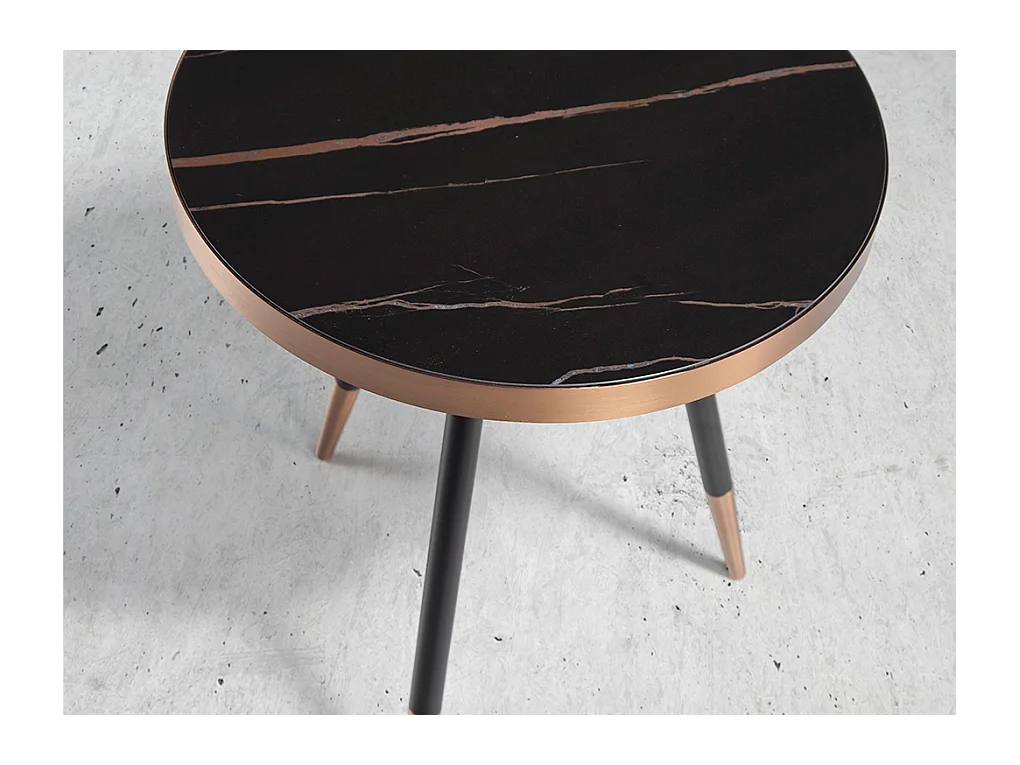 Table d'angle en porcelaine et acier 2069 ANGEL CERDA