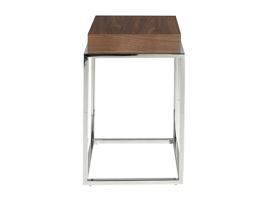 Table d'angle en bois de noyer et acier 2051 ANGEL CERDA
