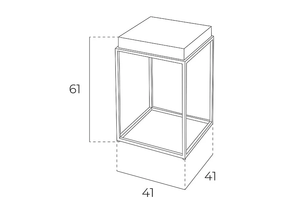 Table d'angle en bois de noyer et acier 2051 ANGEL CERDA