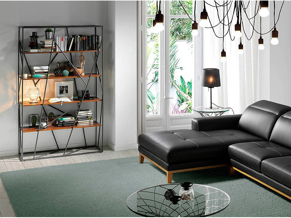 Regale aus Nussbaum und schwarzem Stahl 3103 ANGEL CERDA