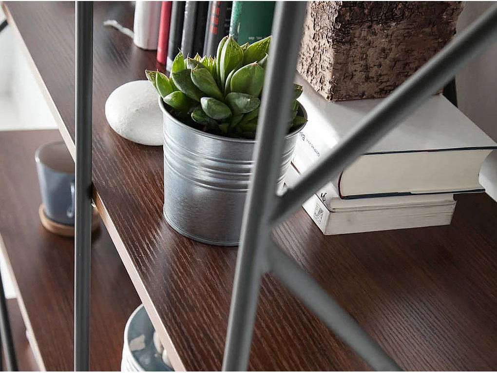 Regale aus Nussbaum und schwarzem Stahl 3103 ANGEL CERDA