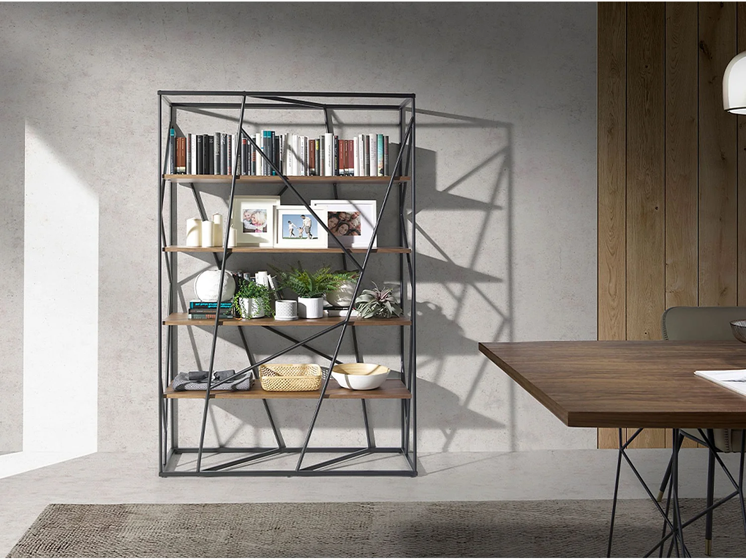 Regale aus Nussbaum und schwarzem Stahl 3103 ANGEL CERDA