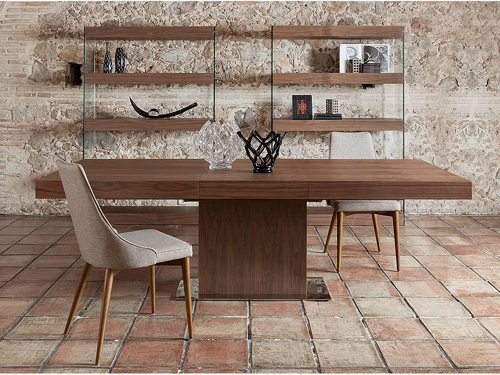 Étagère en noyer et verre 3091 ANGEL CERDA