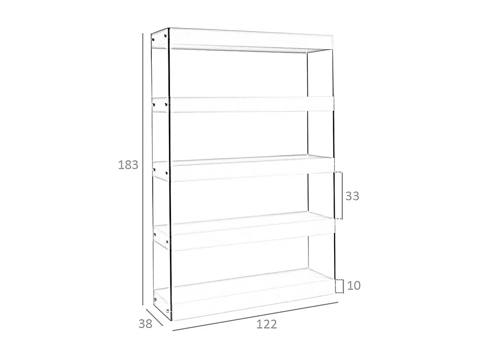 Étagère en noyer et verre 3091 ANGEL CERDA