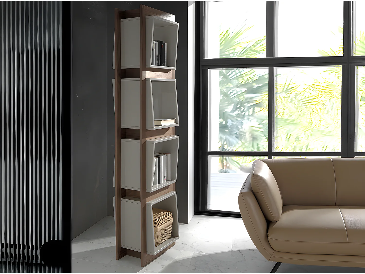 Estantería cubos nogal  3027 ANGEL CERDA