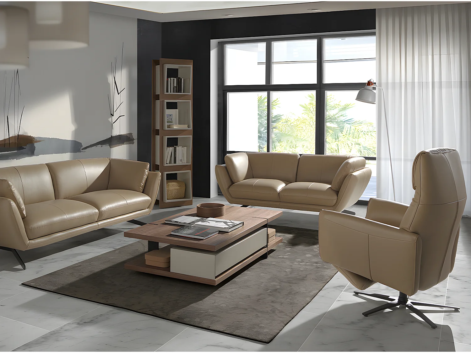 Estantería cubos nogal  3027 ANGEL CERDA