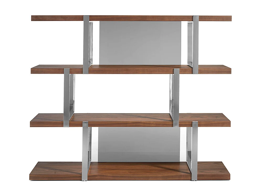 Scaffalatura in legno di noce e vetro traslucido nero   3136 ANGEL CERDA