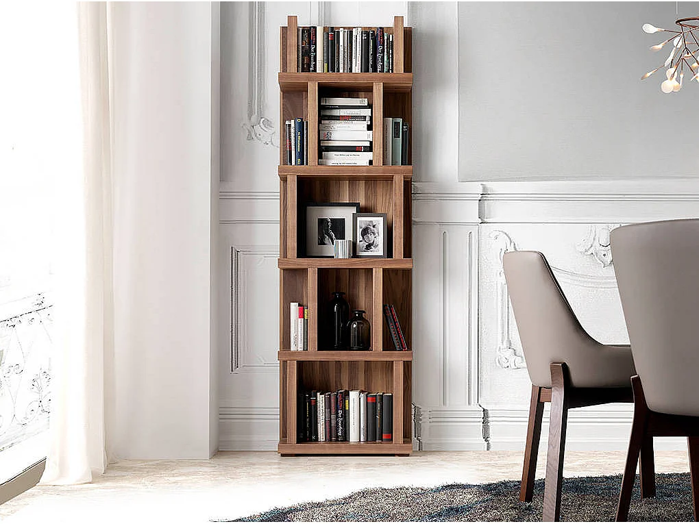 Walnoot houten boekenkast 3024 ANGEL CERDA