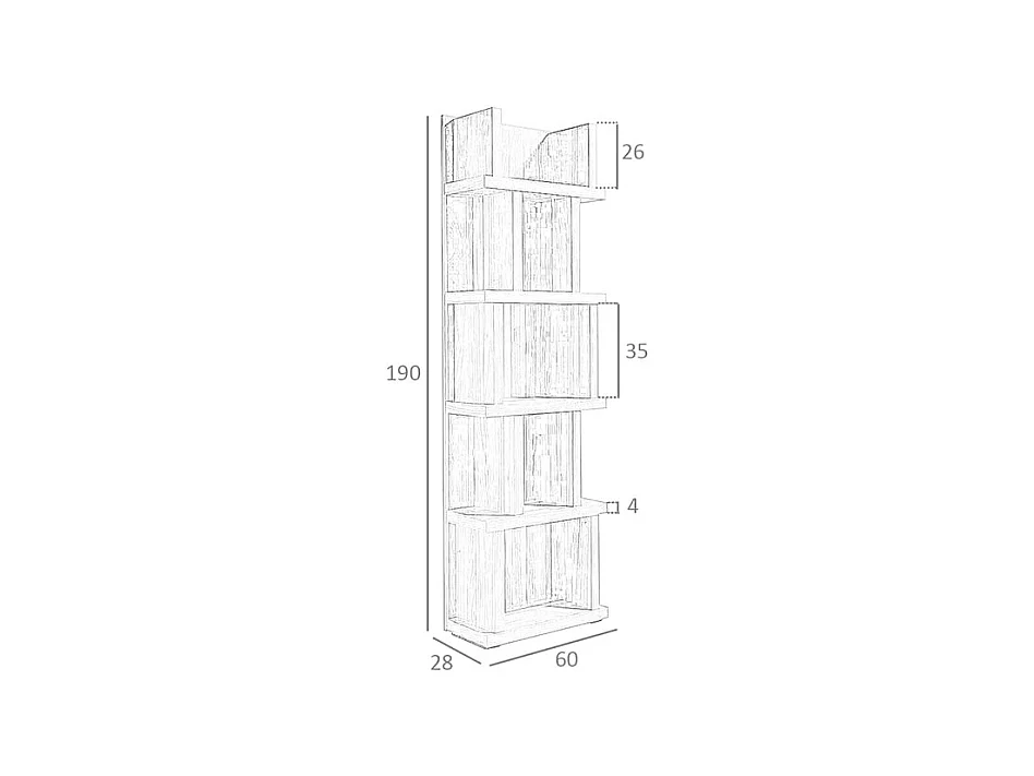 Regal aus Walnussholz  3024 ANGEL CERDA