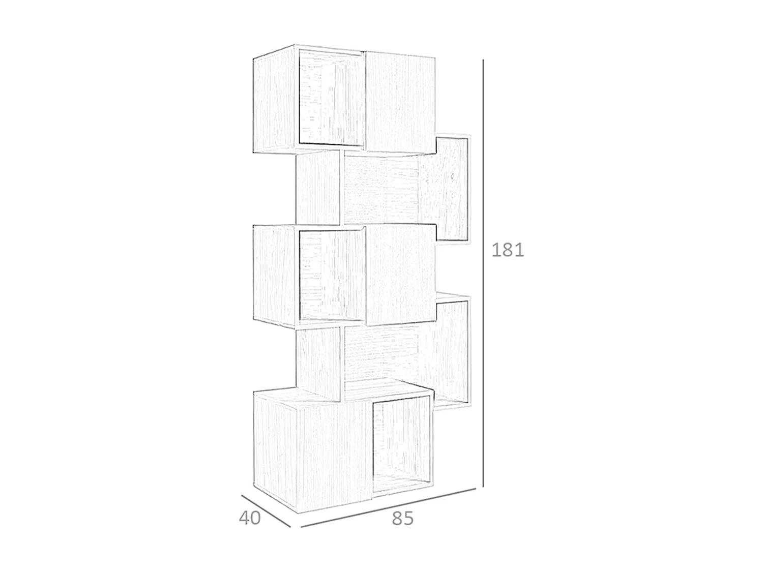 Scaffale in legno di noce con ante 3021 ANGEL CERDA