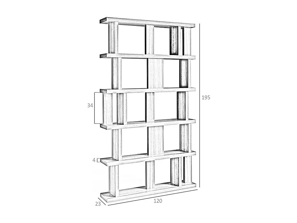 Ripiano in legno di noce 3023 ANGEL CERDA