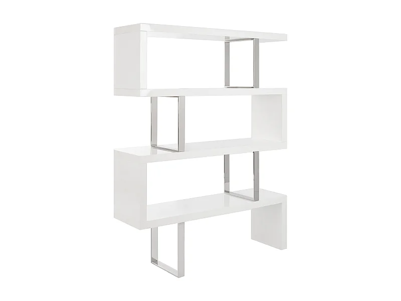 Ripiano in legno bianco e acciaio cromato   3026 ANGEL CERDA