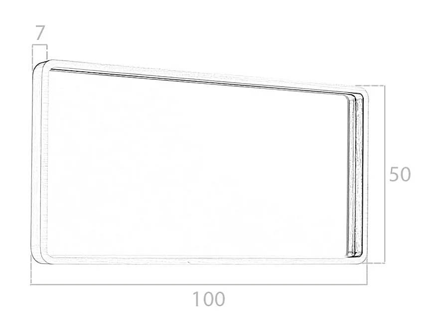 Miroir mural rectangulaire noyer 3035 ANGEL CERDA