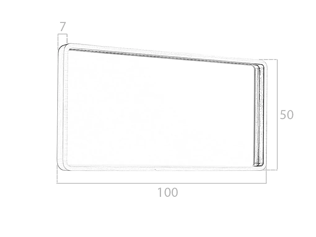 Miroir mural rectangulaire noyer 3035 ANGEL CERDA