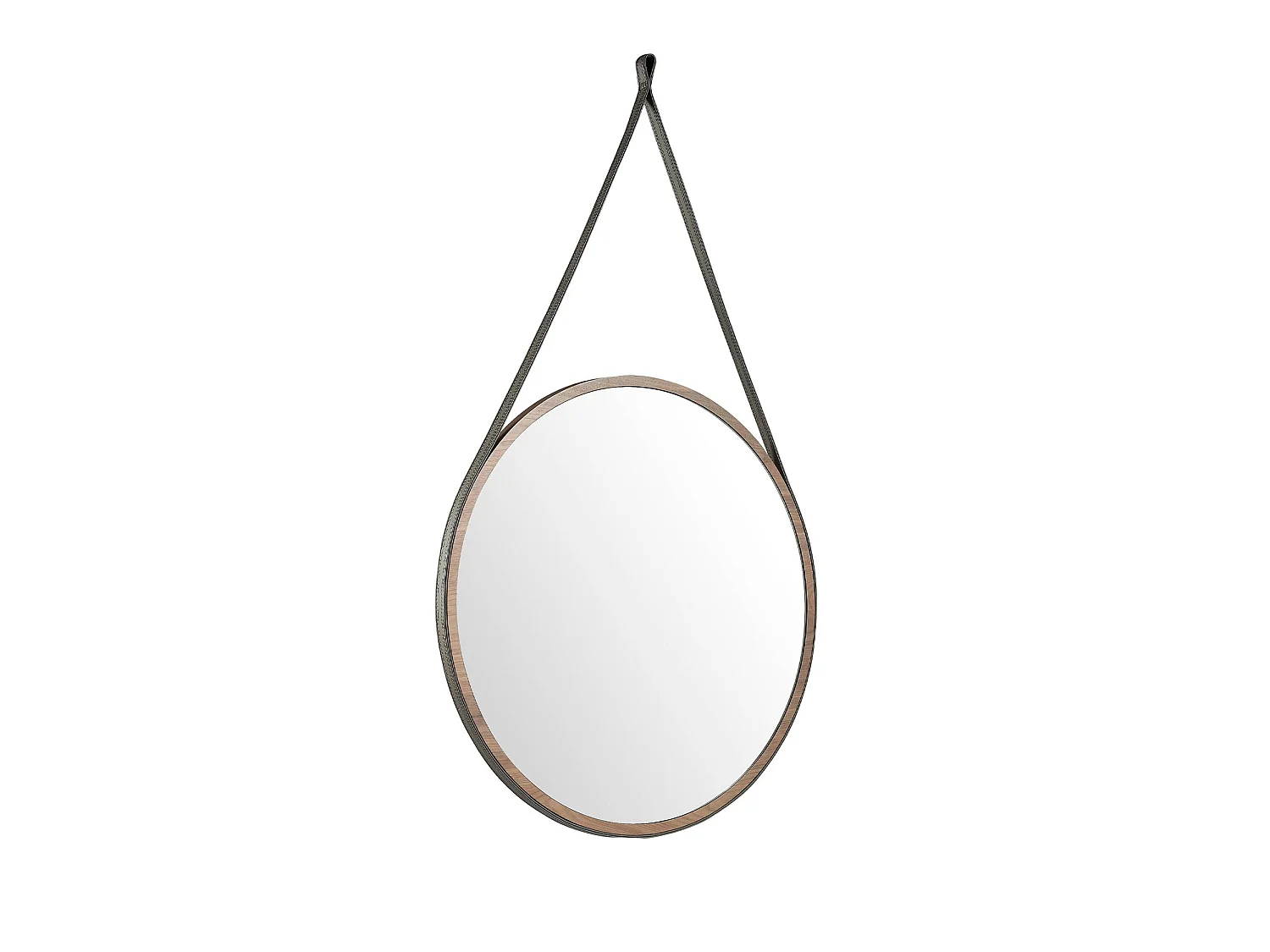 Specchio da parete rotondo noce 3038 ANGEL CERDA