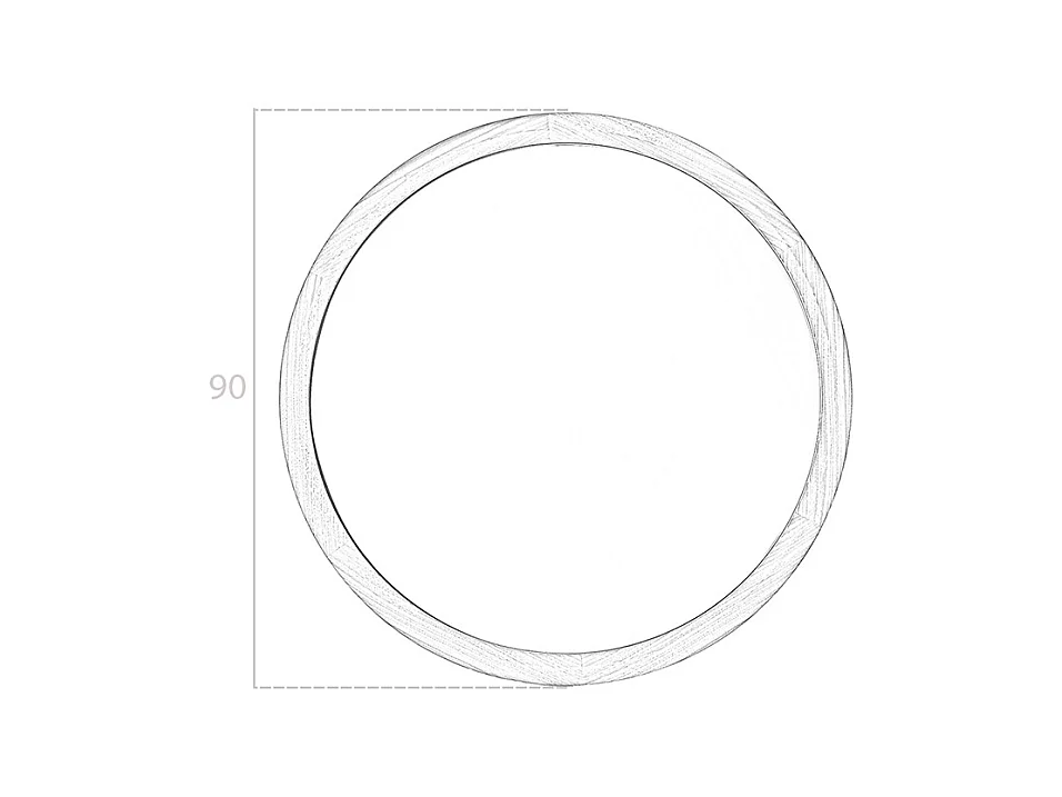 Ronde spiegel walnoot 3084 ANGEL CERDA
