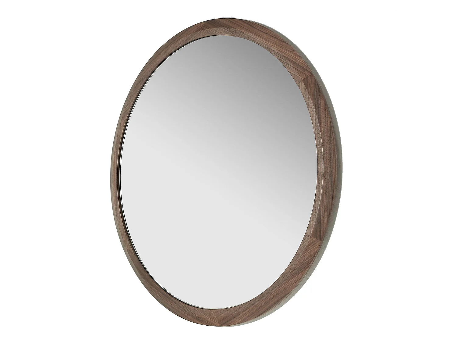 Okrągłe lustro ścienne z orzecha włoskiego 3084 ANGEL CERDA