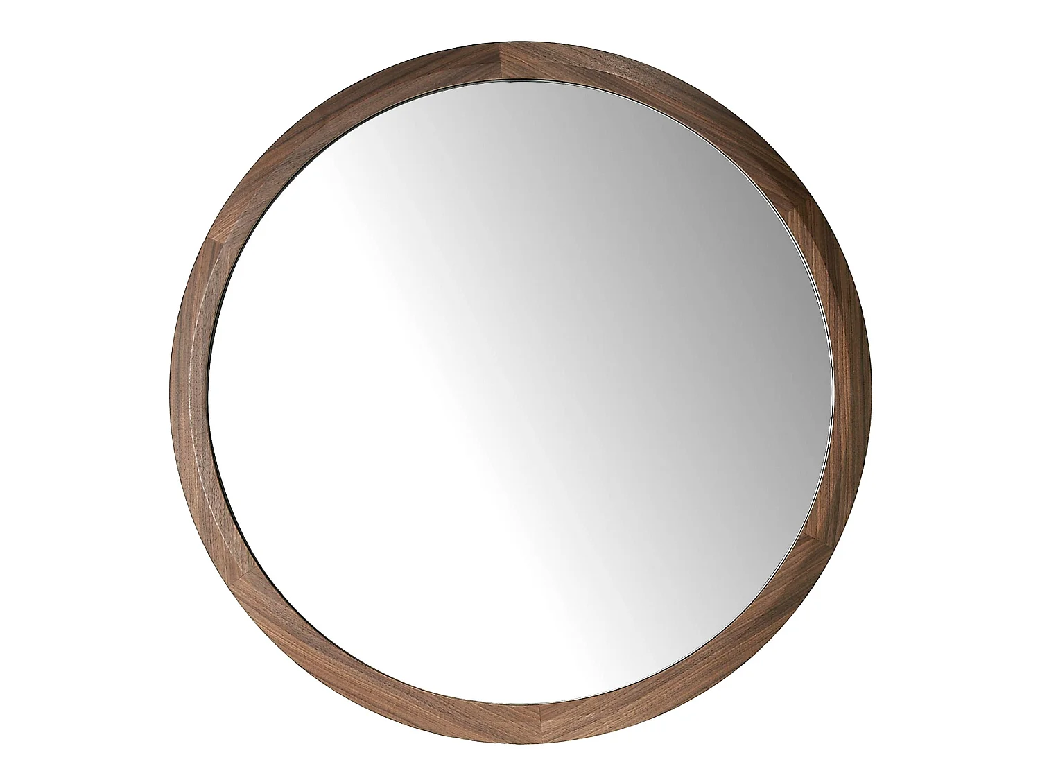 Okrągłe lustro ścienne z orzecha włoskiego 3084 ANGEL CERDA