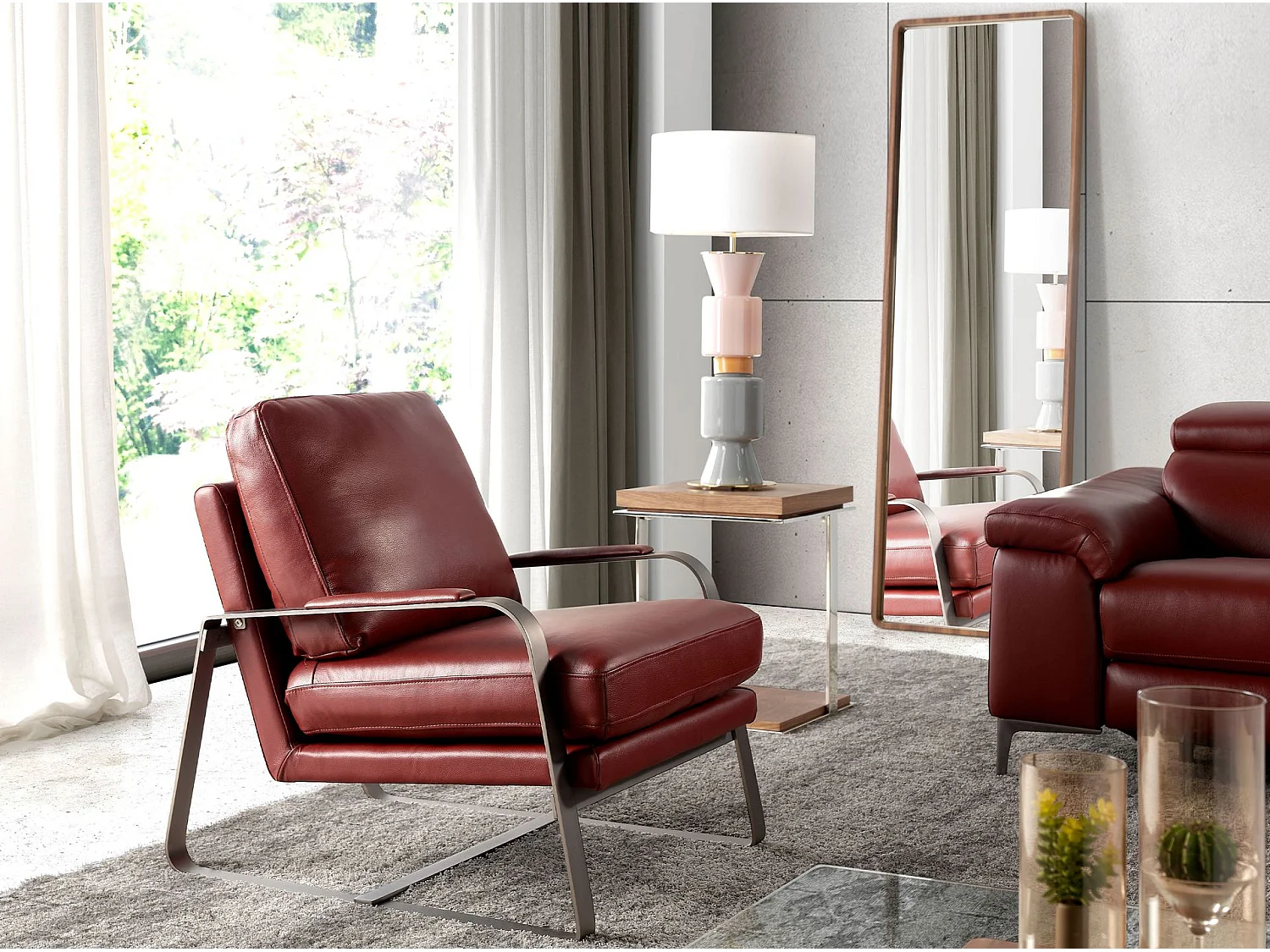 Miroir mural rectangulaire noyer 3036 ANGEL CERDA