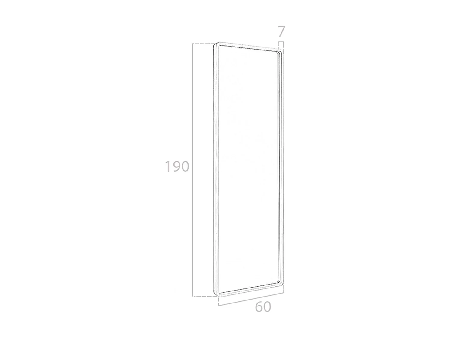 Miroir mural rectangulaire noyer 3036 ANGEL CERDA