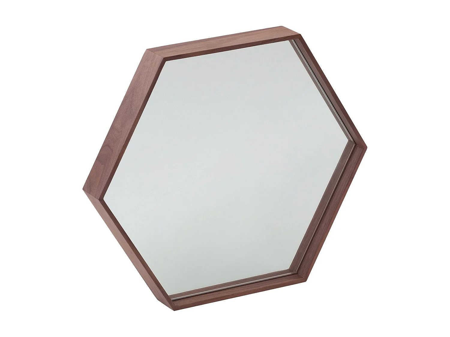 Miroir mural hexagonale noyer 3039 ANGEL CERDA
