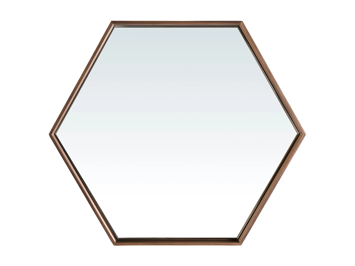 Miroir mural hexagonale noyer 3039 ANGEL CERDA