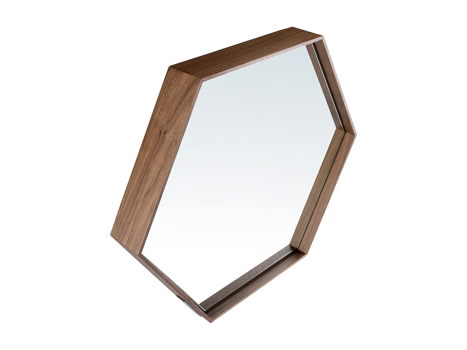 Miroir mural hexagonale noyer 3039 ANGEL CERDA