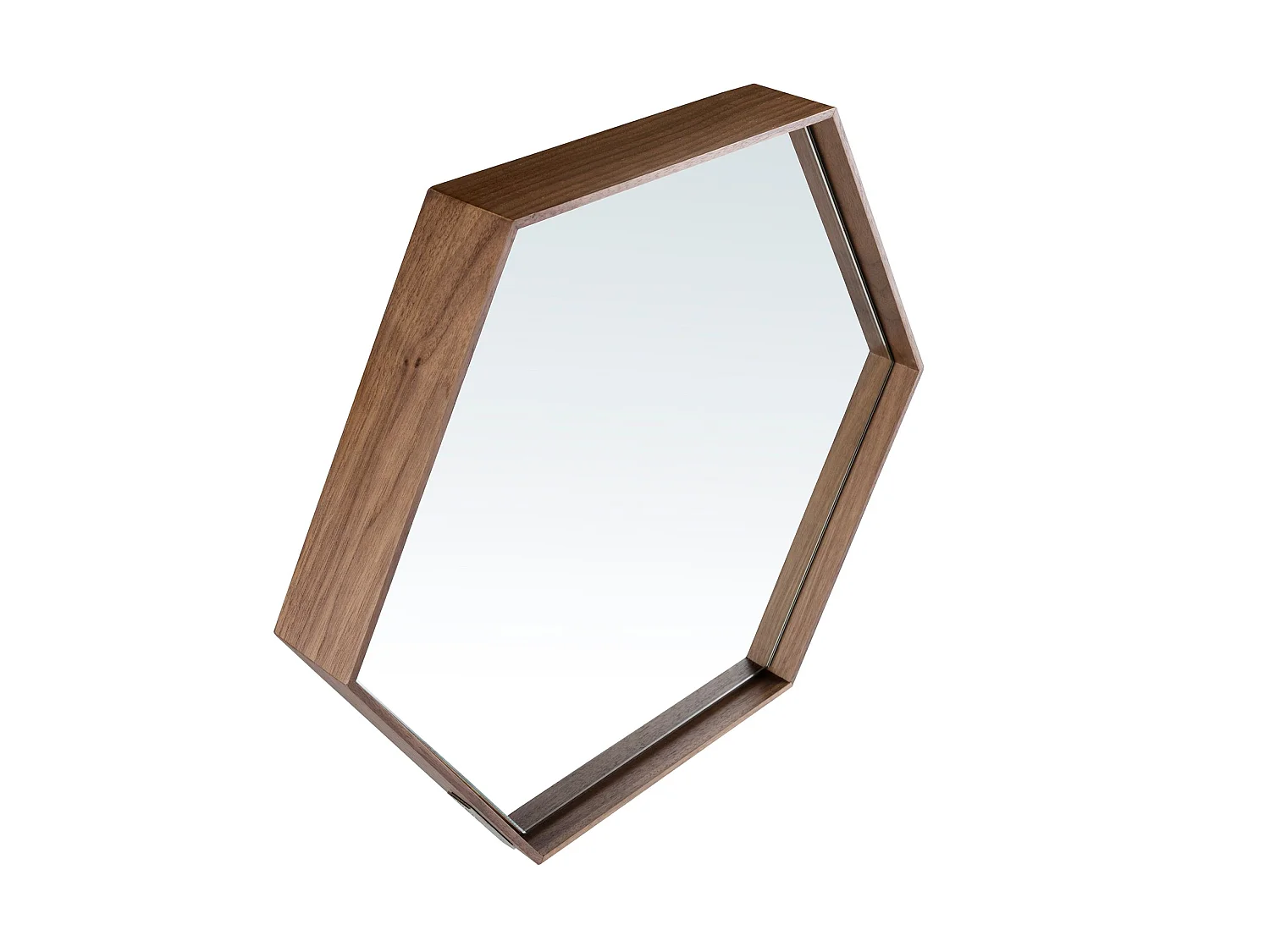 Miroir mural hexagonale noyer 3039 ANGEL CERDA
