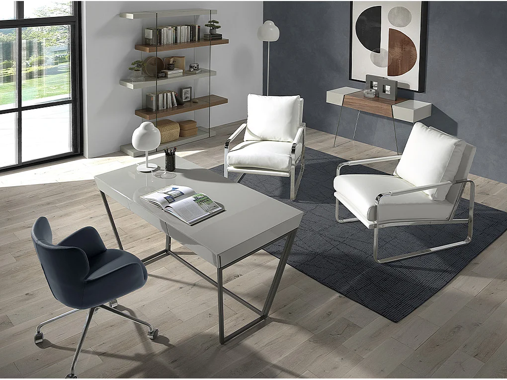 Fauteuil en simili cuir et pieds en acier 5026 ANGEL CERDA