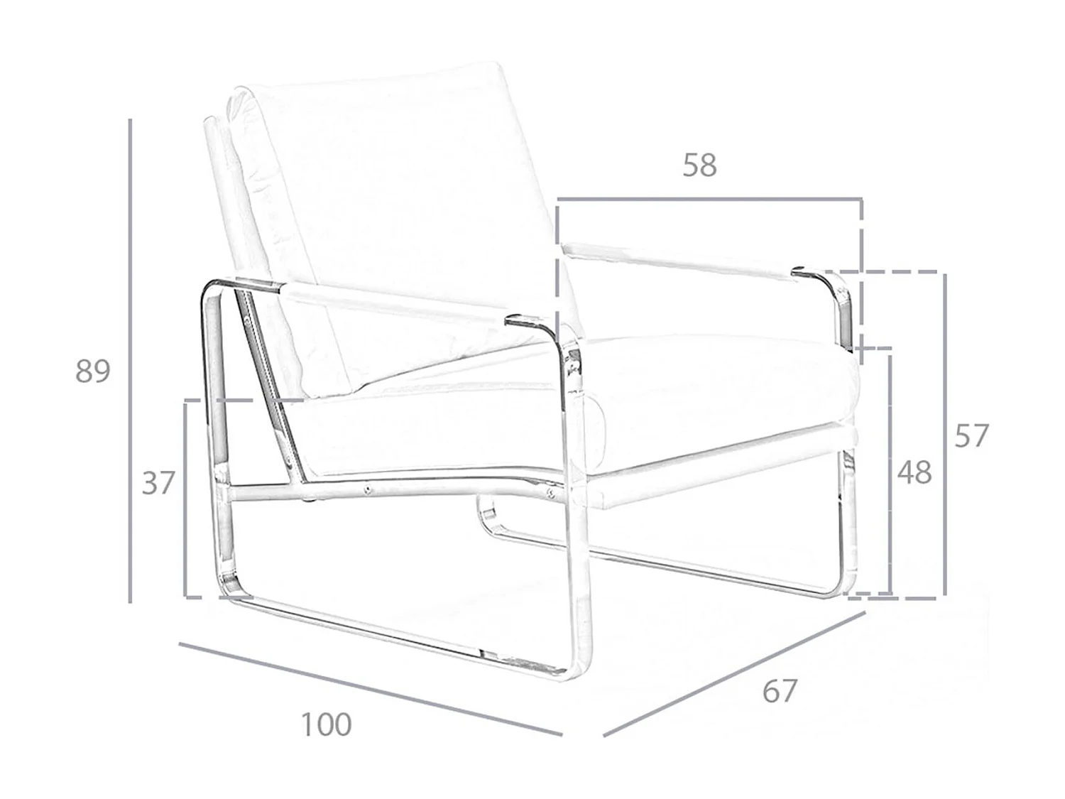 Fauteuil en similicuir blanc 5026 ANGEL CERDA