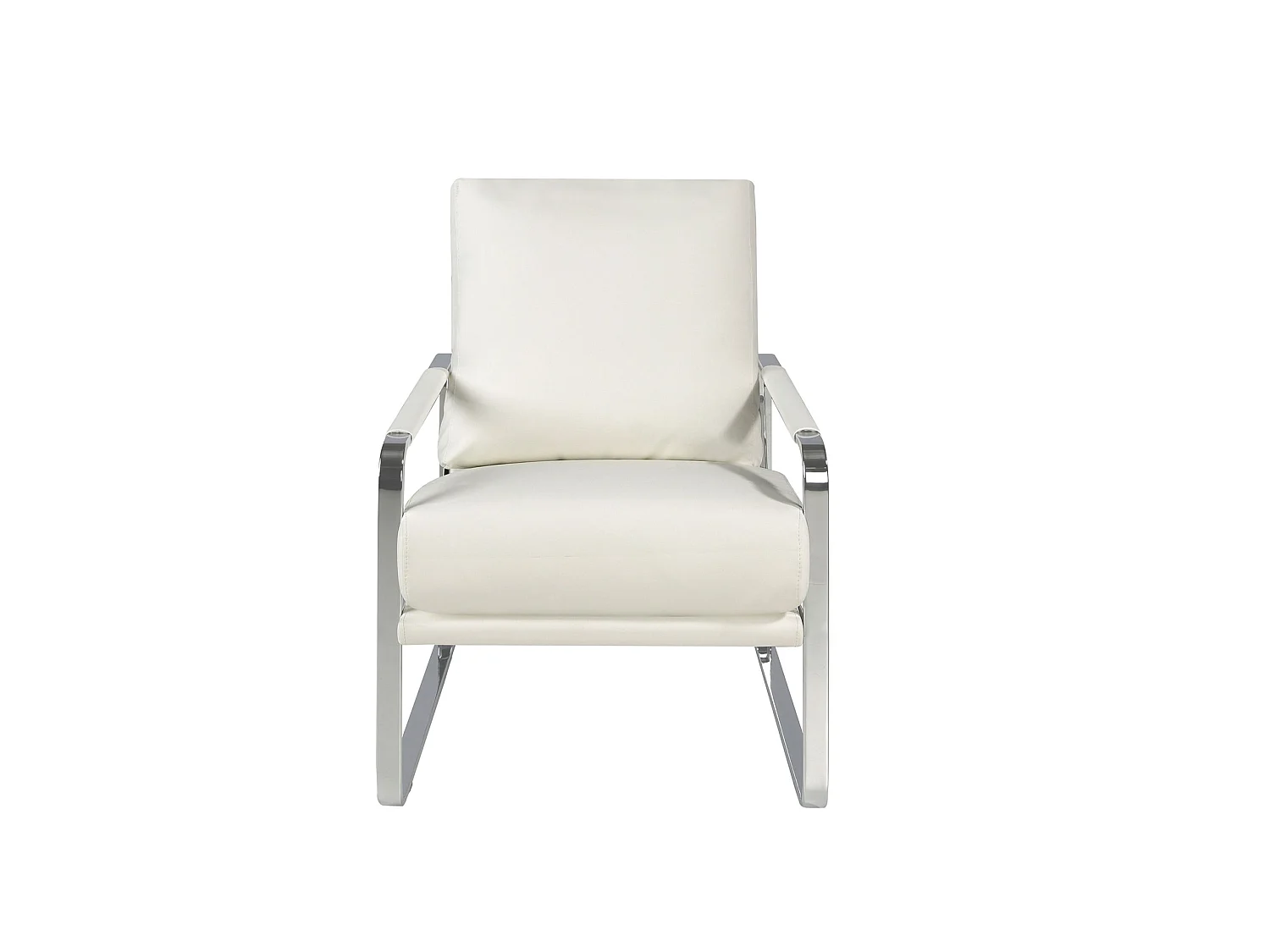 Sessel aus off-white Kunstleder 5026 ANGEL CERDA