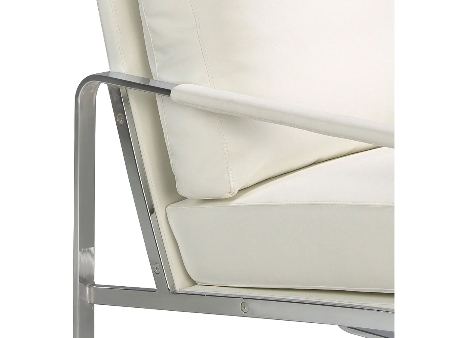 Sessel aus off-white Kunstleder 5026 ANGEL CERDA