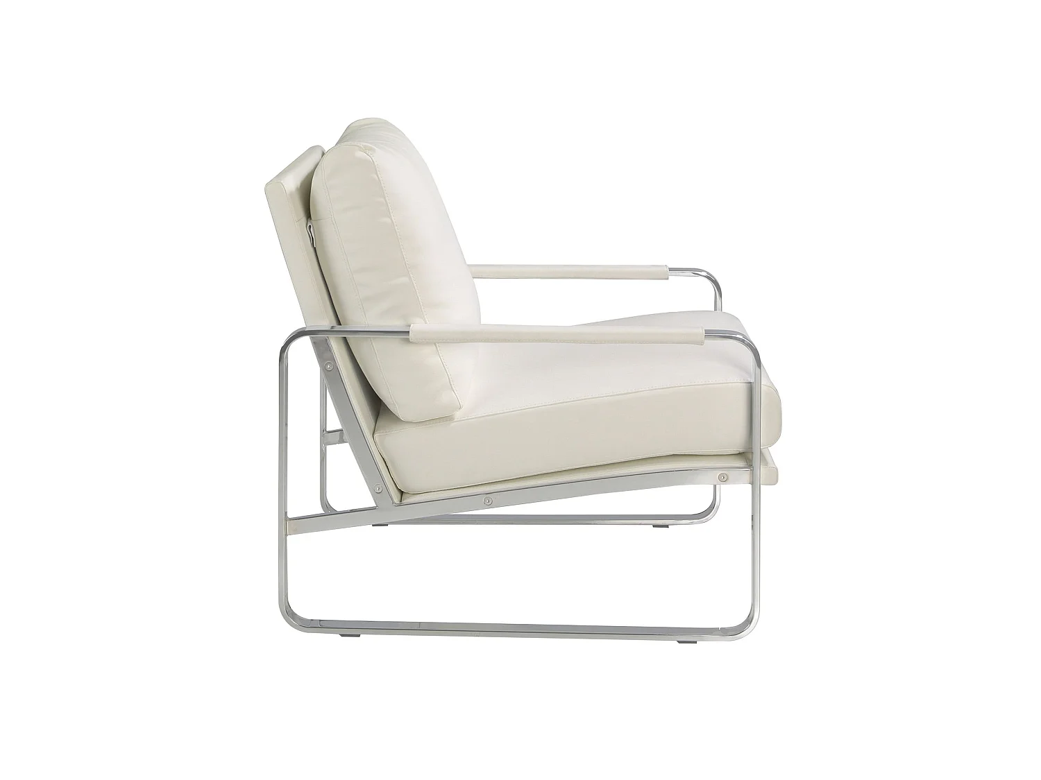Sessel aus off-white Kunstleder 5026 ANGEL CERDA