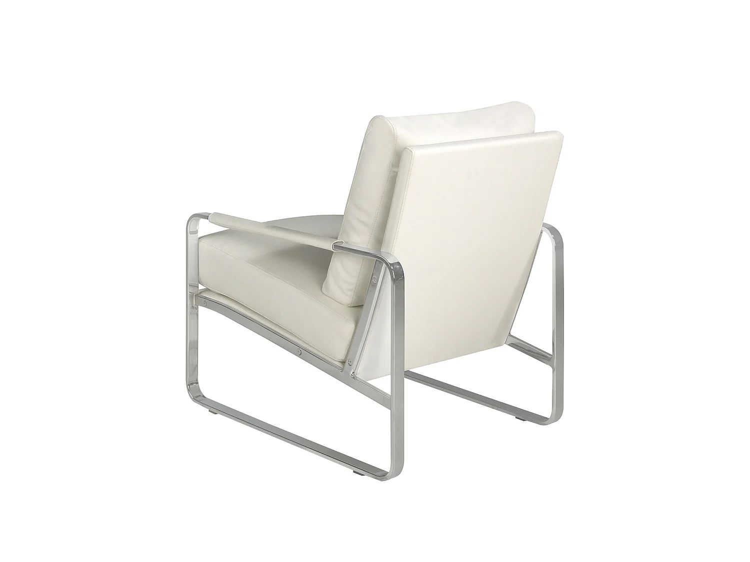 Sessel aus off-white Kunstleder 5026 ANGEL CERDA