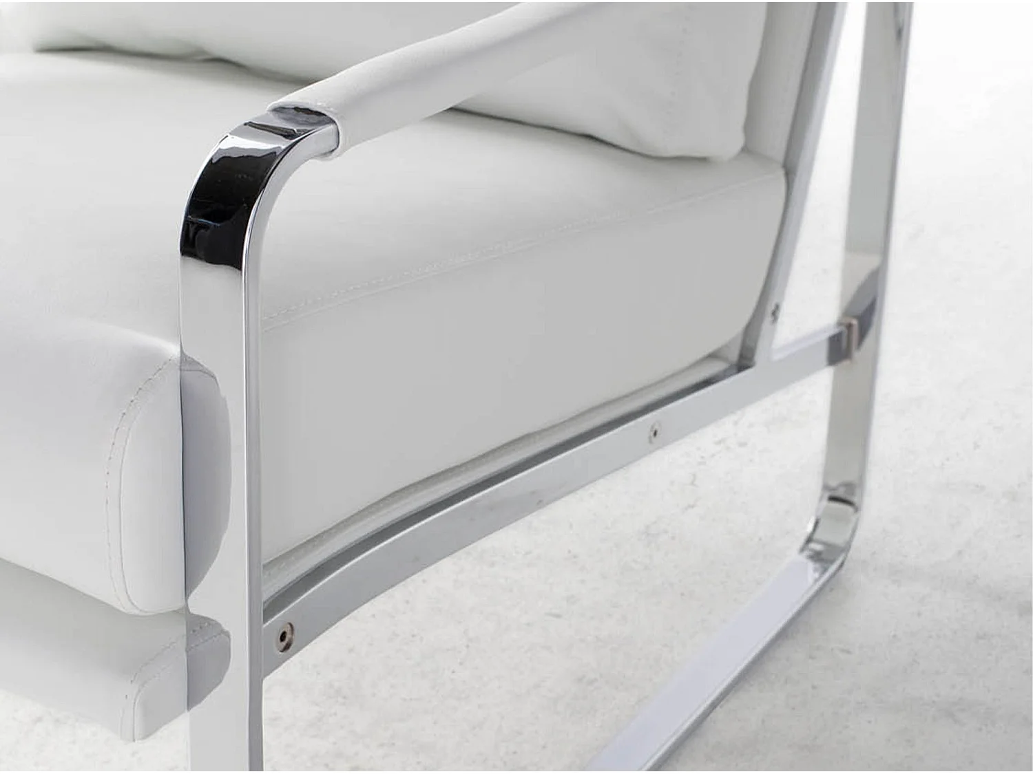 White leatherette armchair 5026 ANGEL CERDA