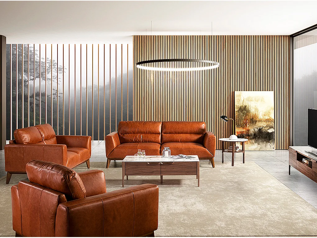 Fauteuil en cuir marron 5036 ANGEL CERDA