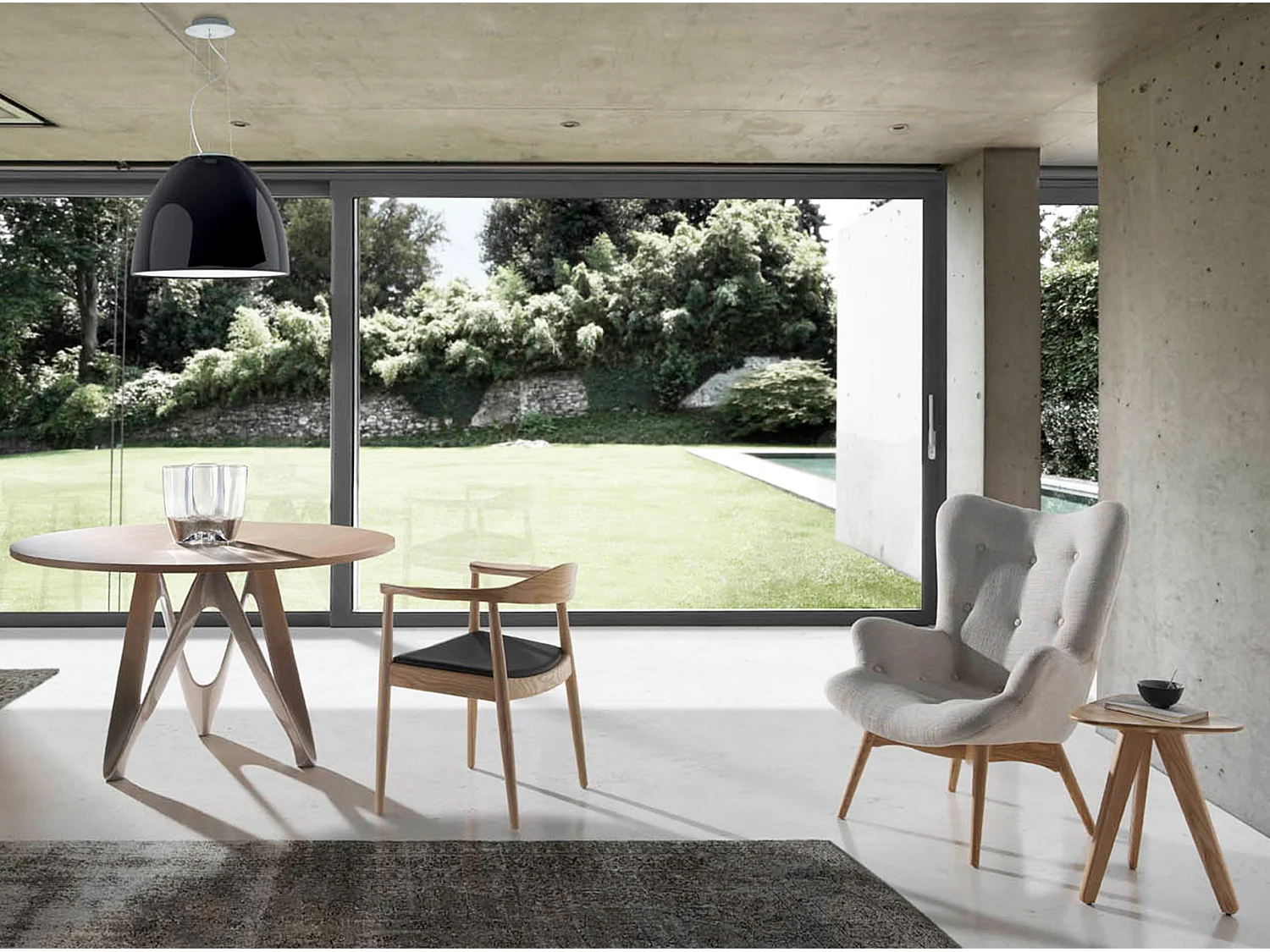 Fauteuil rembourré en tissu capitonné 5023 ANGEL CERDA