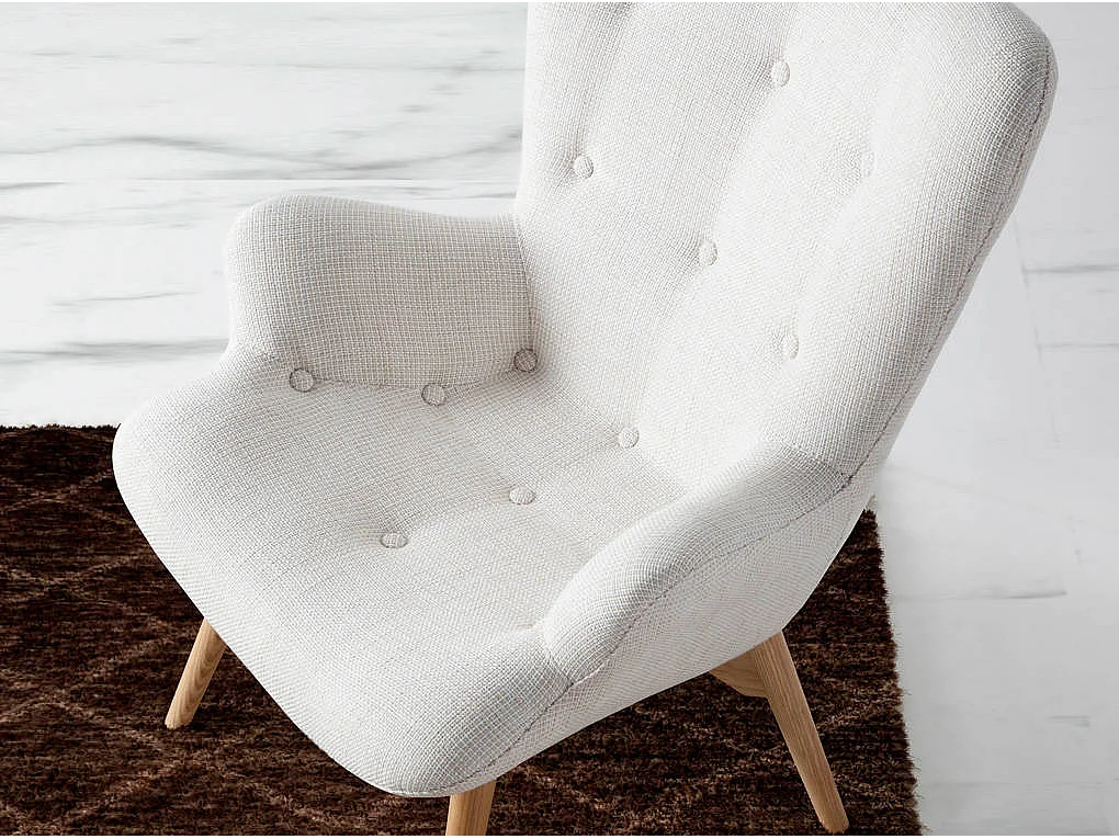 Fauteuil en tissu beige 5023 ANGEL CERDA