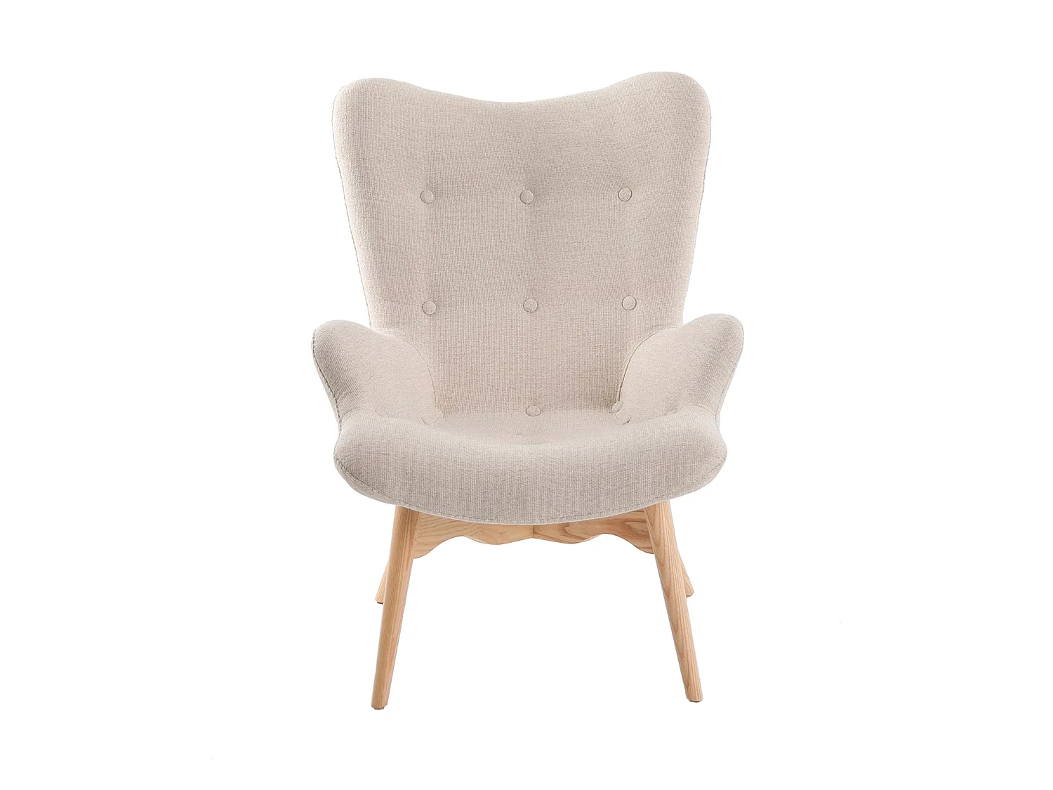 Poltrona em tecido bege 5023 ANGEL CERDA