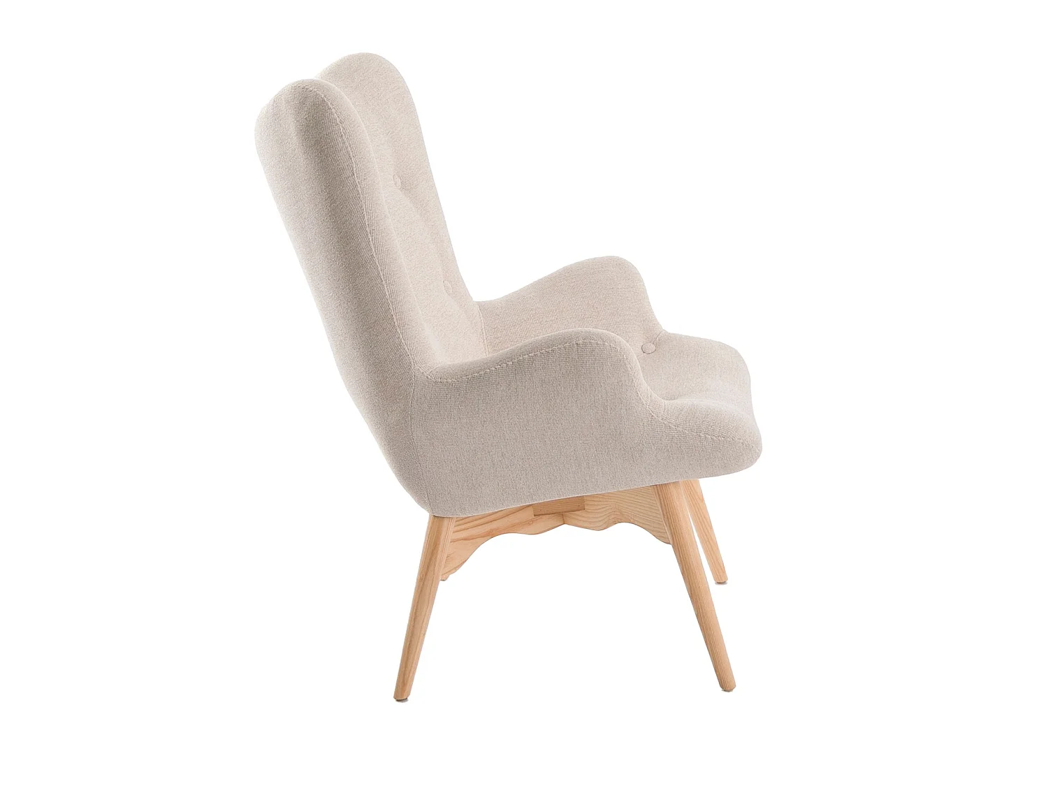 Poltrona em tecido bege 5023 ANGEL CERDA