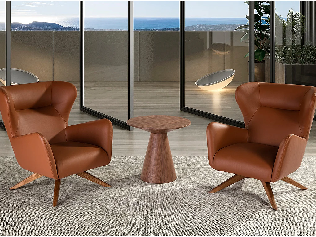 Bureaustoel gestoffeerd in eco-leer 5038 ANGEL CERDA