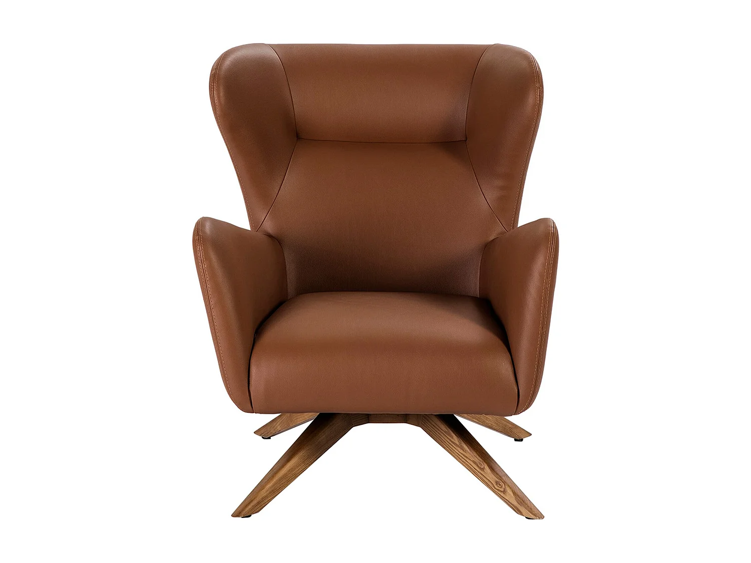 Brązowy fotel obrotowy z ekoskóry 5038 ANGEL CERDA