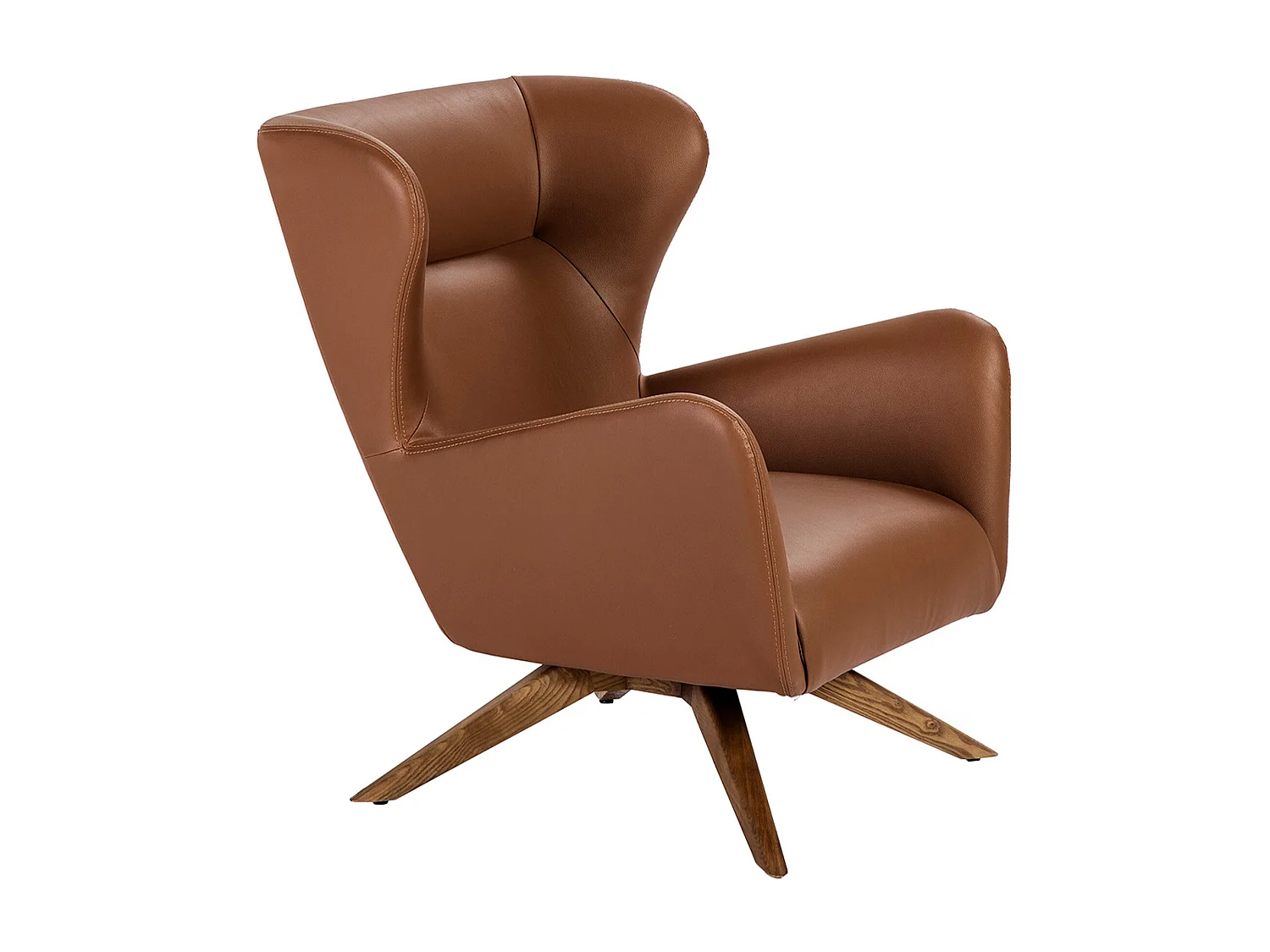 Fauteuil pivotant en similicuir marron 5038 ANGEL CERDA