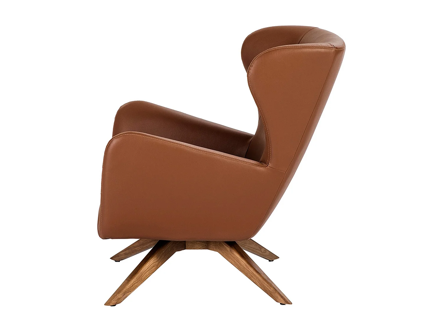 Fauteuil pivotant en similicuir marron 5038 ANGEL CERDA