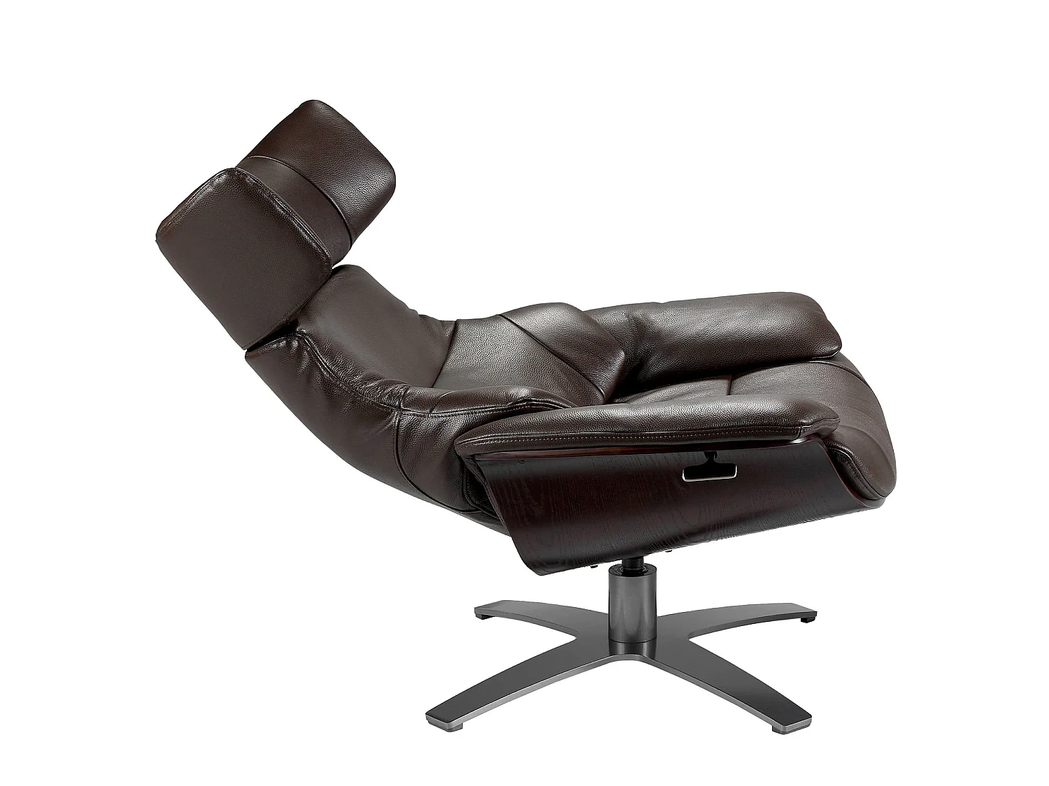 Poltrona reclinabile in pelle marrone cioccolato 5022 ANGEL CERDA
