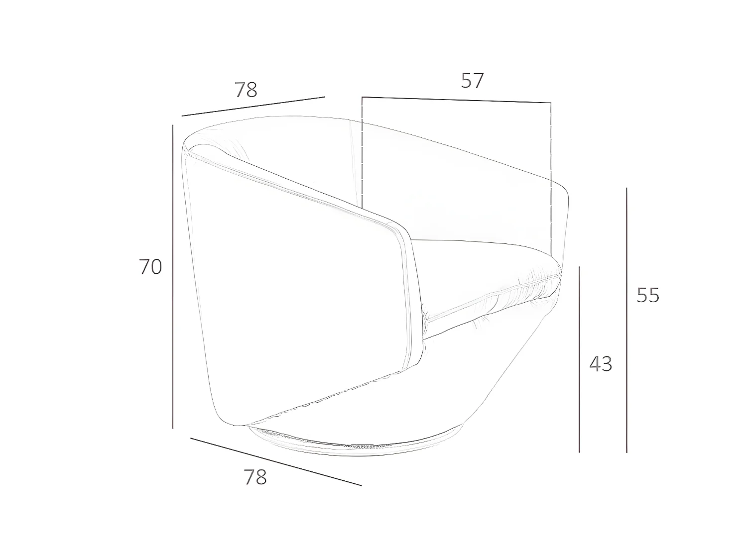 Draaifauteuil met perzik fluwelen bekleding 5041 ANGEL CERDA
