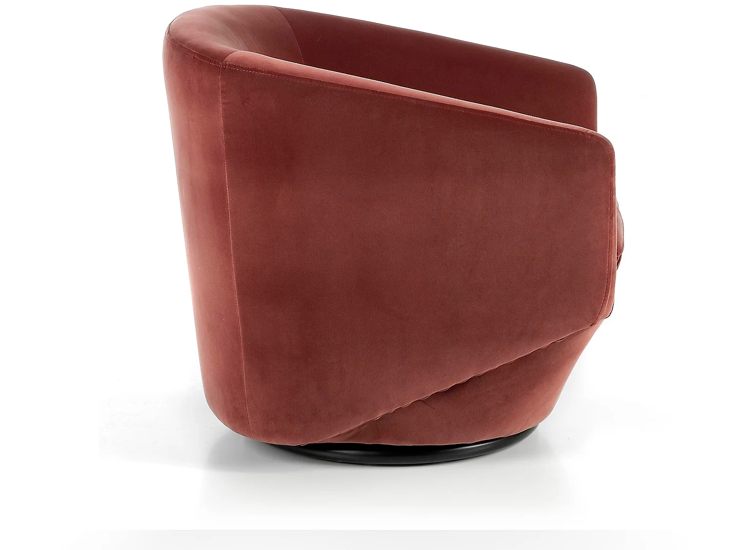 Draaifauteuil met perzik fluwelen bekleding 5041 ANGEL CERDA