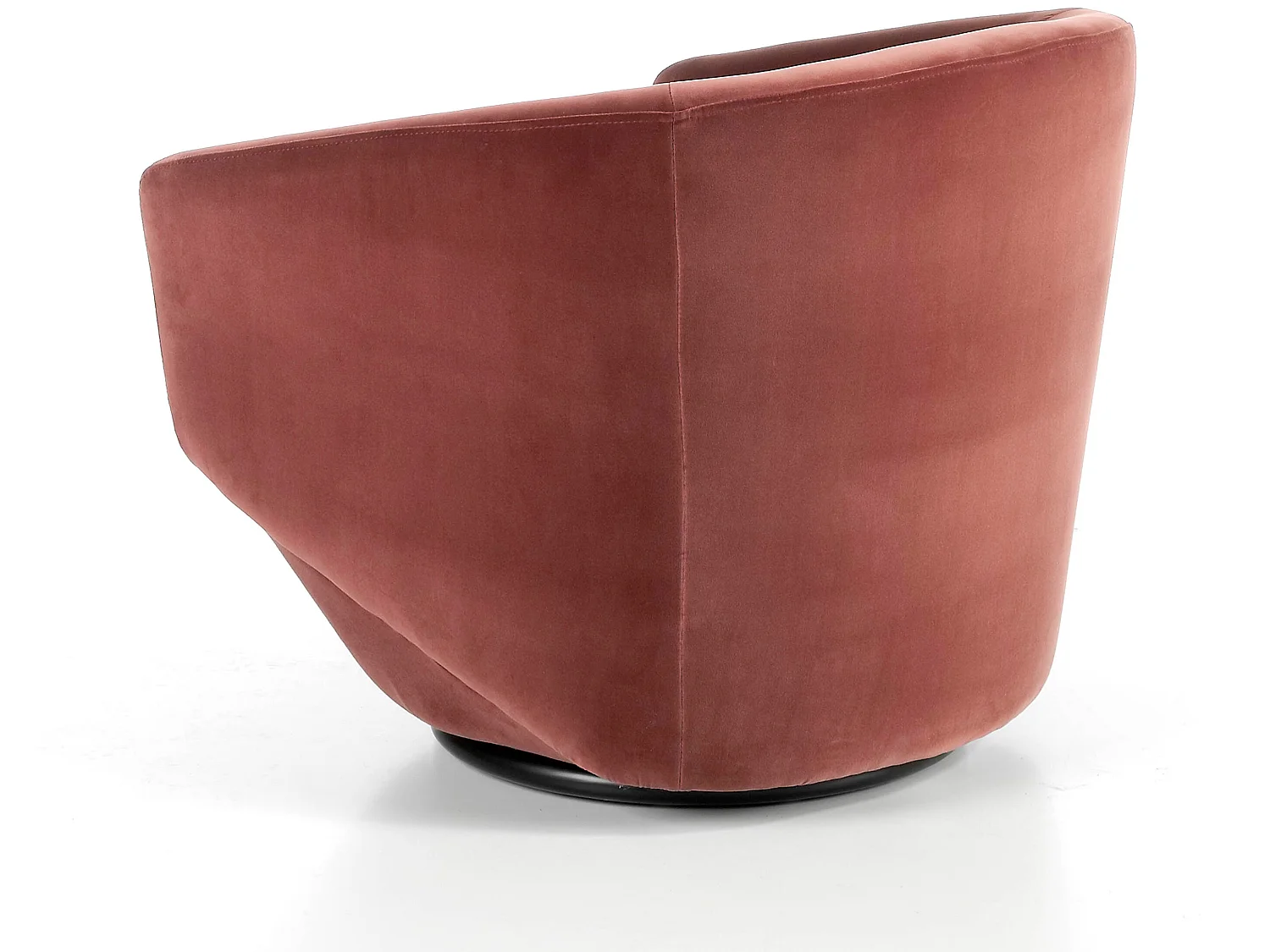 Draaifauteuil met perzik fluwelen bekleding 5041 ANGEL CERDA