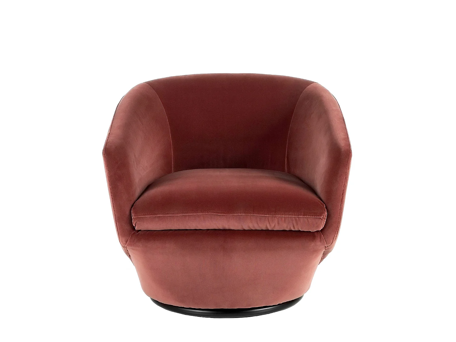 Fauteuil pivotant en velours pêche 5041 ANGEL CERDA