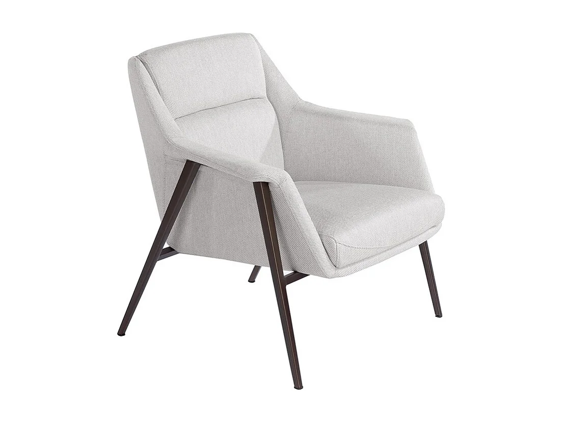 Fotel z białej tkaniny